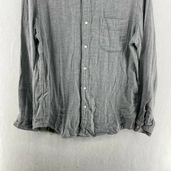 J.Crew Button-Down Shirt Men's M Gray Slim Fit Collared Chest Pocket Re-Imagined - Picture 7 of 13